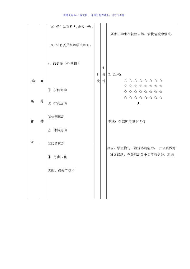 初一年级快速跑教案Word编辑.doc_第2页