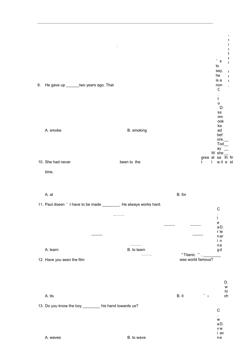 九年级英语全册Unit12You’resupposedtoshakehands单元综合试题人教新目标版.docx_第2页