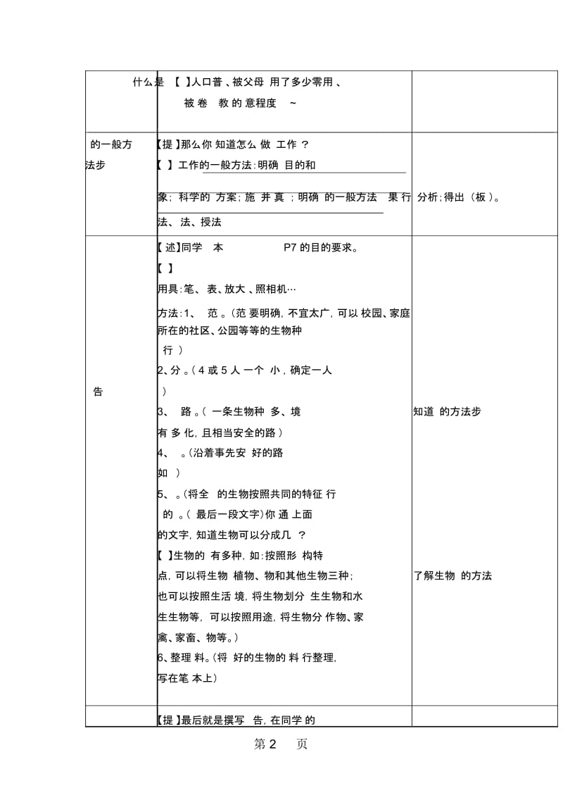 人教版七年级上册生物112调查周边环境中的生物说课稿.docx_第2页