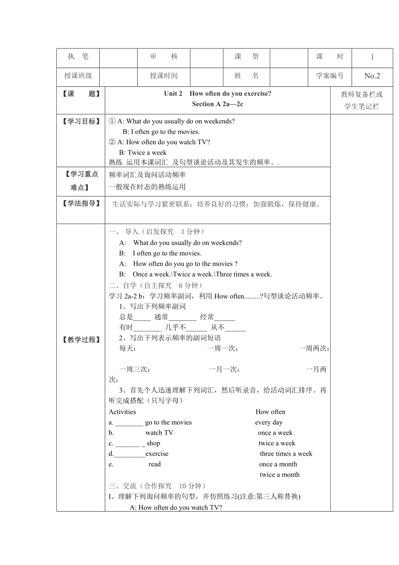 Unit2Howoftendoyouexercise(2).doc_第1页