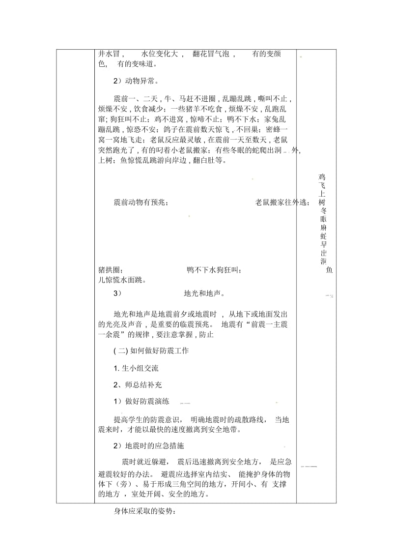 六年级上册综合实践活动教案班级防震演练上海科技出版社.docx_第2页