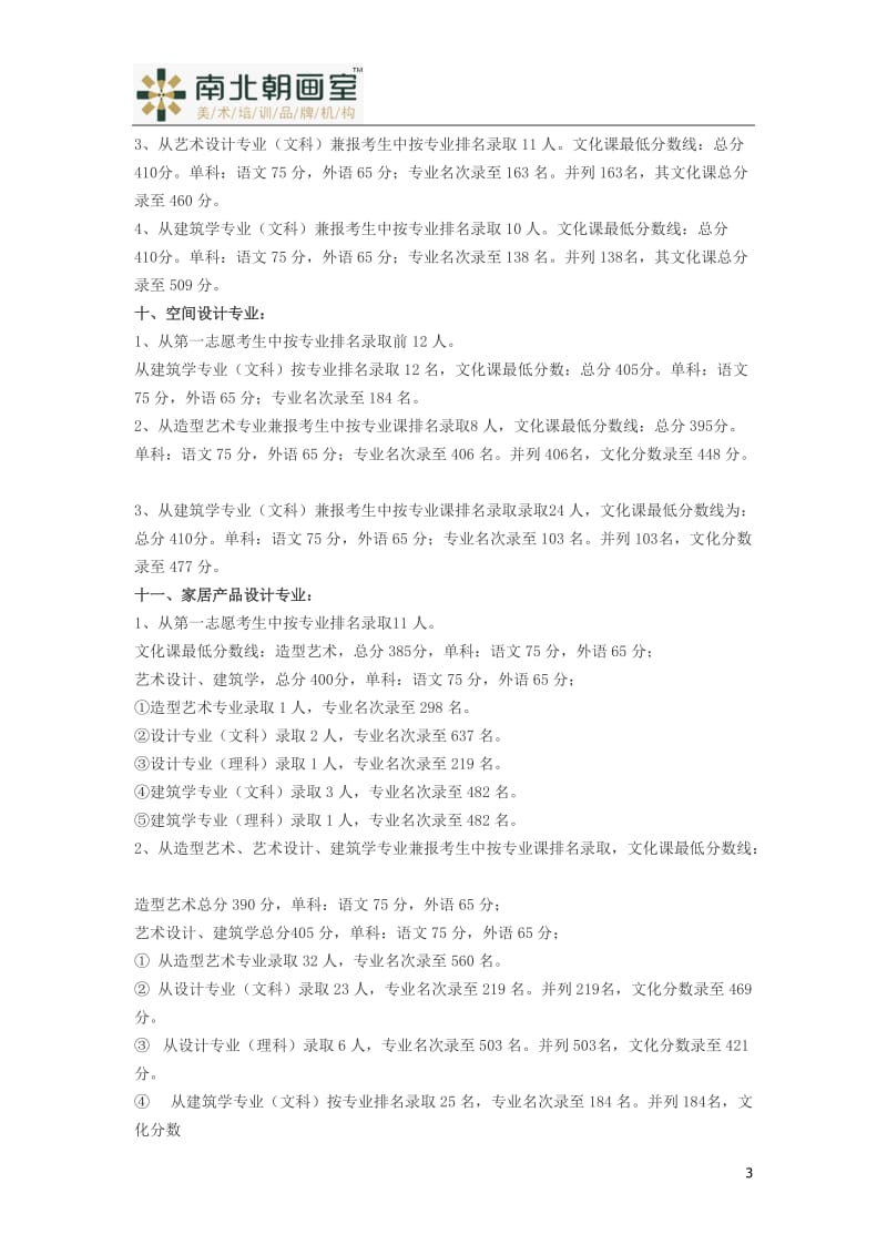 中央美术学院历年录取分数线(2011-2014年).doc_第3页