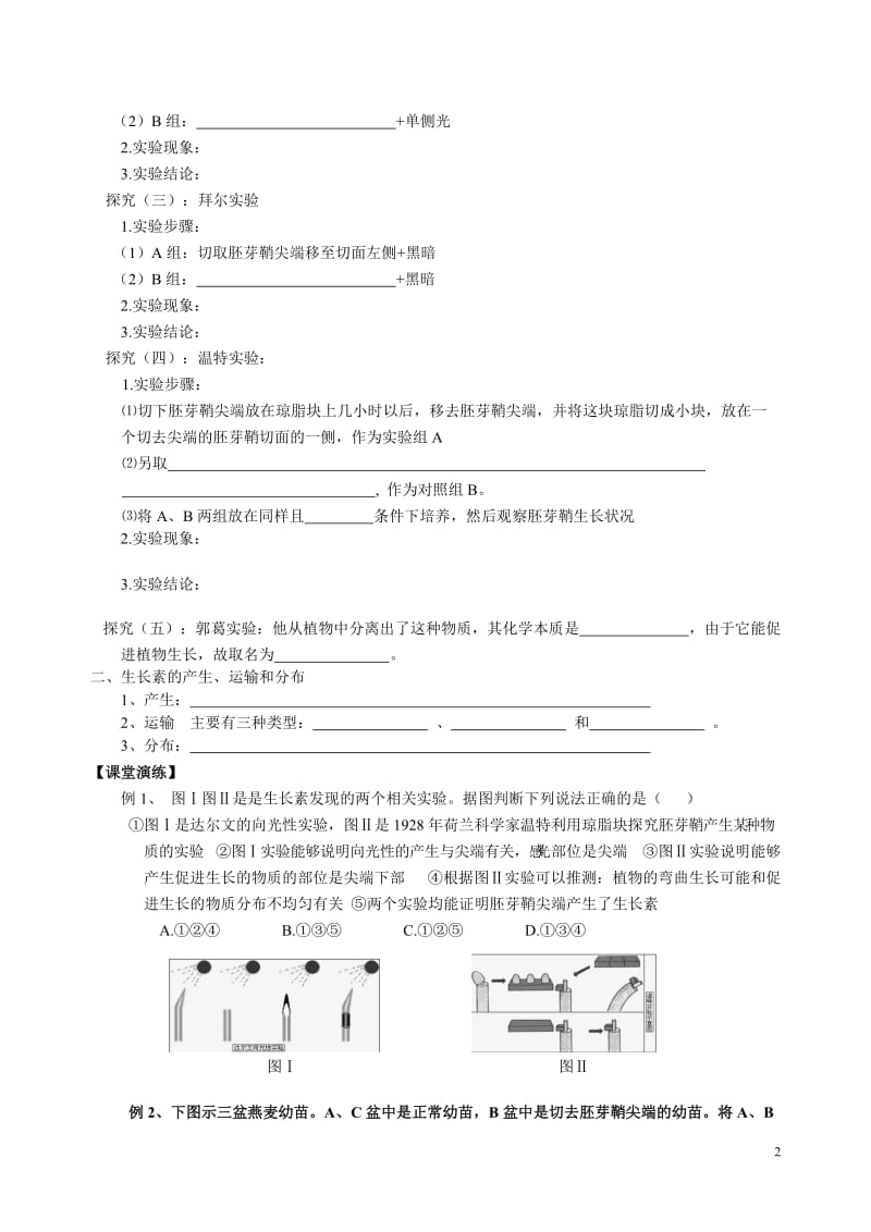 植物激素调节学案.doc_第2页