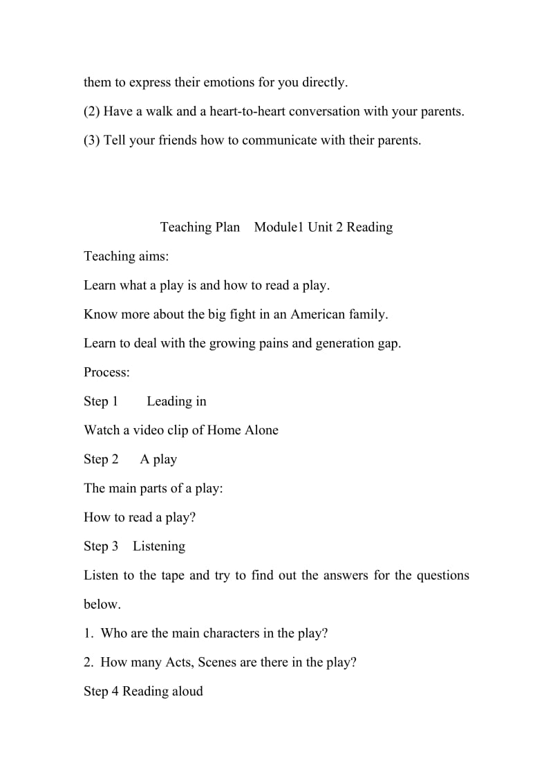 Teaching Plan Module1 Unit 2 Welcome to the unit.doc_第3页