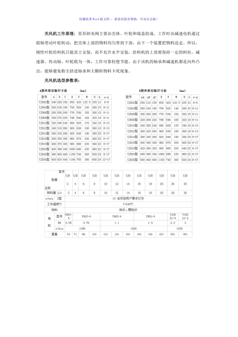 关风机的工作原理、结构说明及选型参数Word版.doc_第3页