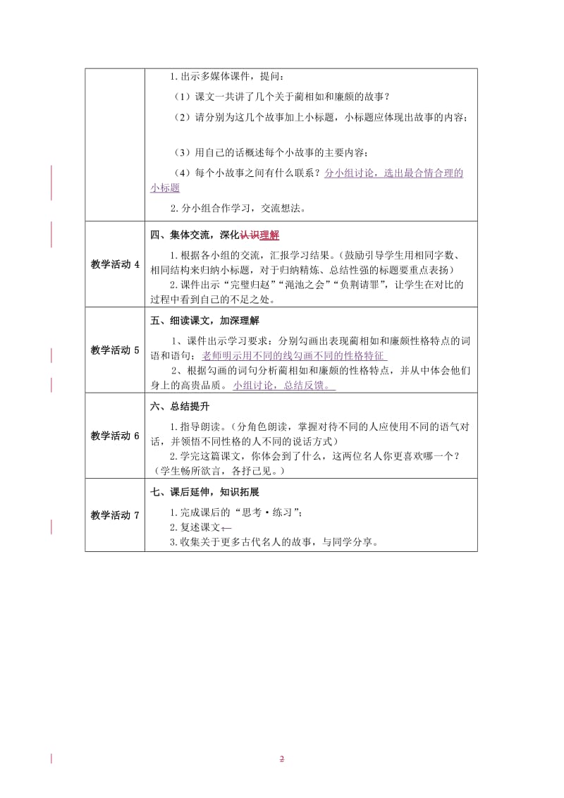 《将相和》教学设计方案.doc_第2页