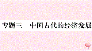 （安徽专版）2019秋七年级历史上册 专题三 中国古代的经济发展习题课件 新人教版.ppt