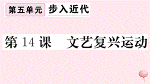 （安徽专版）2019秋九年级历史上册 第五单元 走向近代 第14课 文艺复兴运动习题课件 新人教版.ppt