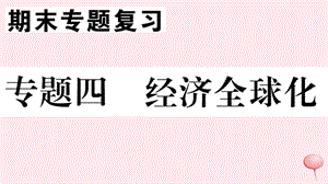 （安徽专版）九年级历史下册 期末专题复习四 经济全球化习题课件 新人教版.ppt