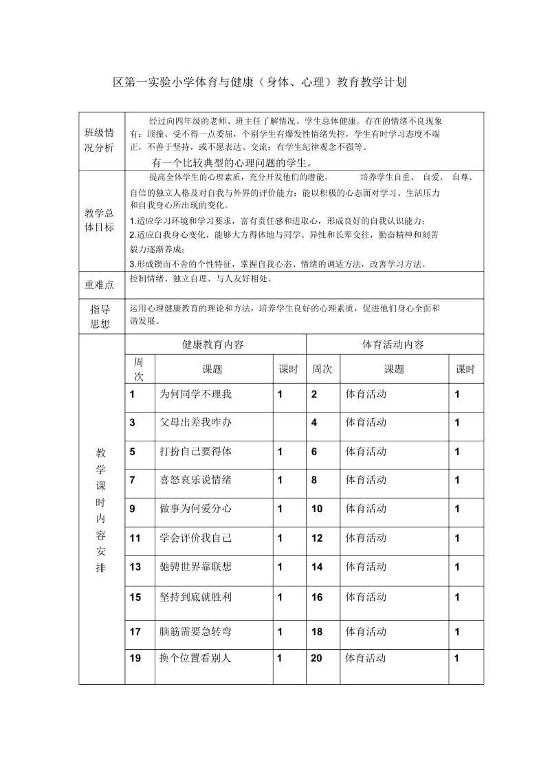 小学四年级下册心理健康教案全册.docx_第2页