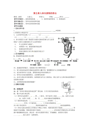 [精选类]202x年七年级生物下册 第四单元 生物圈中的人 第五章 人体内废物的排出导学案（无答案） 新人教版.doc