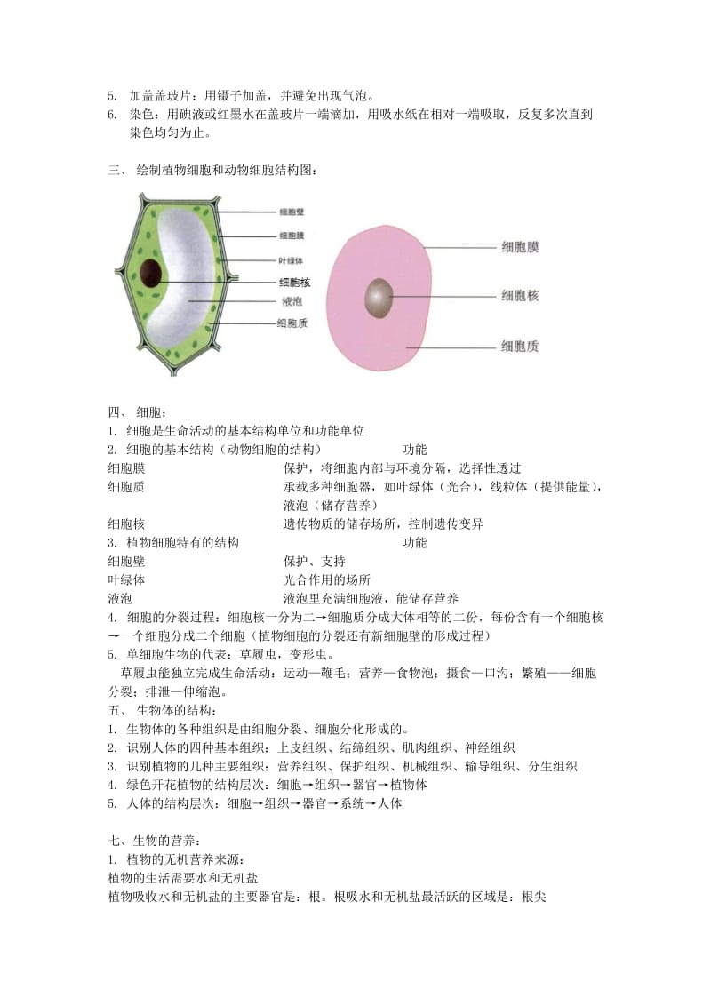 [精选类]七年级生物上册 复习提纲 北京课改版（通用）.doc_第2页