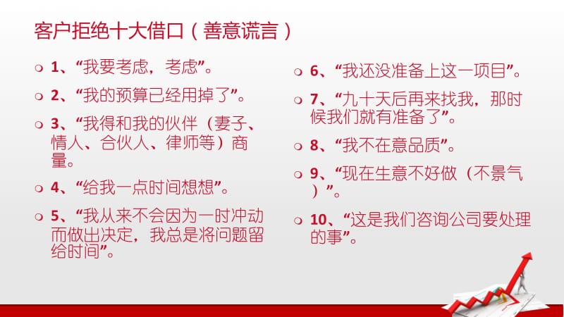 客户拒绝你的10种借口及应对方法.ppt_第3页