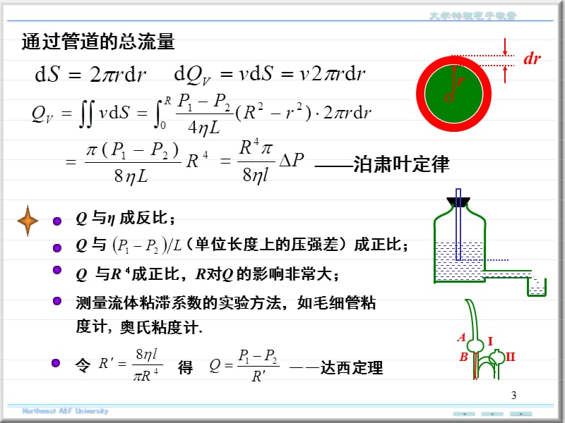 大学物理泊肃叶定律--斯托克斯定律PPT课件.ppt_第3页