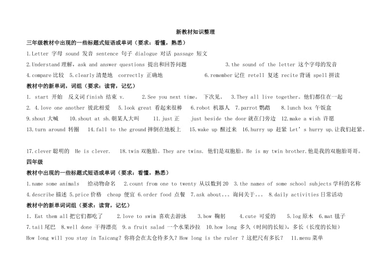 新教材知识点整理(三、四年级）-副本.docx_第1页