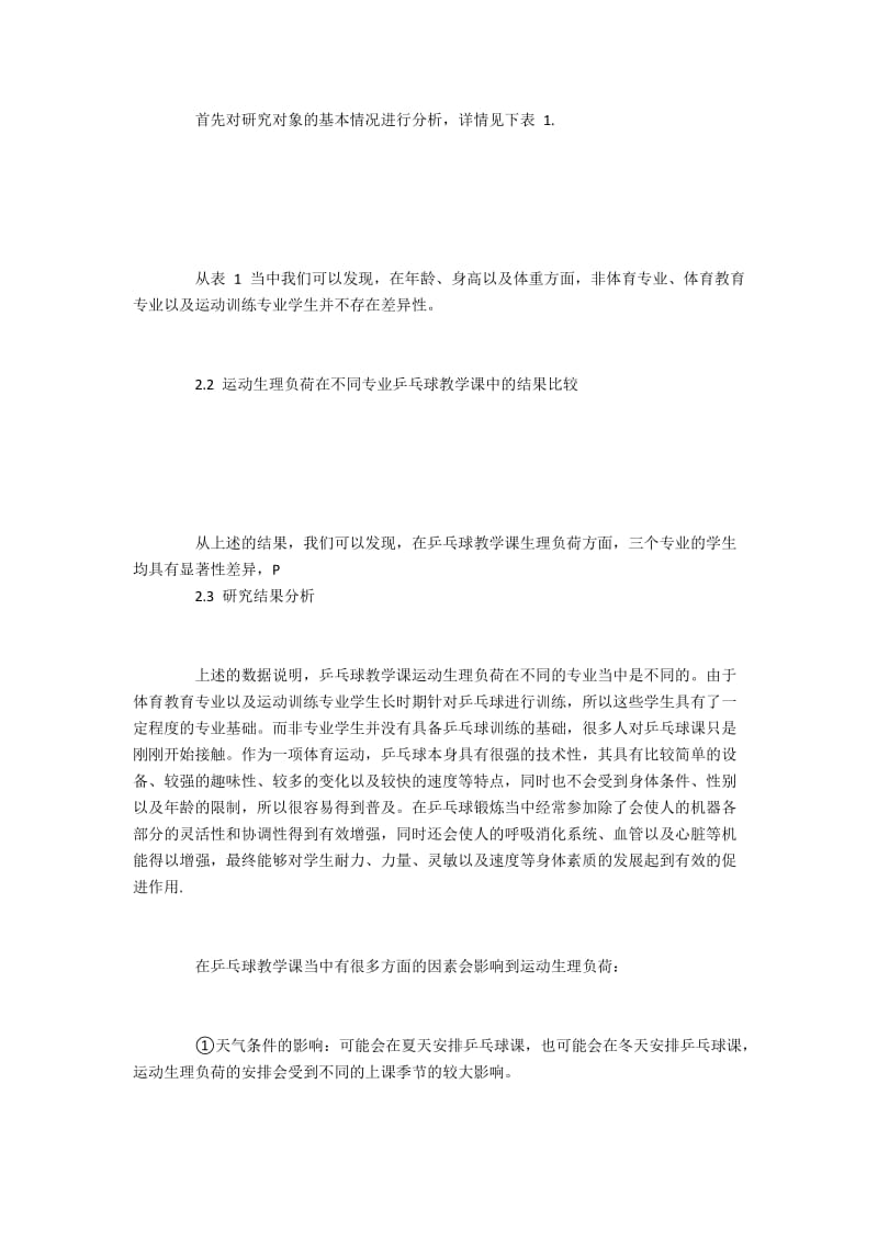 大学本科生乒乓球运动生理负荷调查分析.docx_第2页