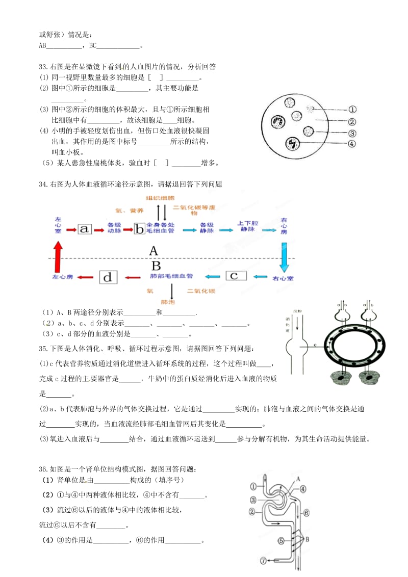 [精选类]山东省邹平县实验中学202x学年七年级生物下学期期中考试试题（无答案） 人教新课标版.doc_第3页