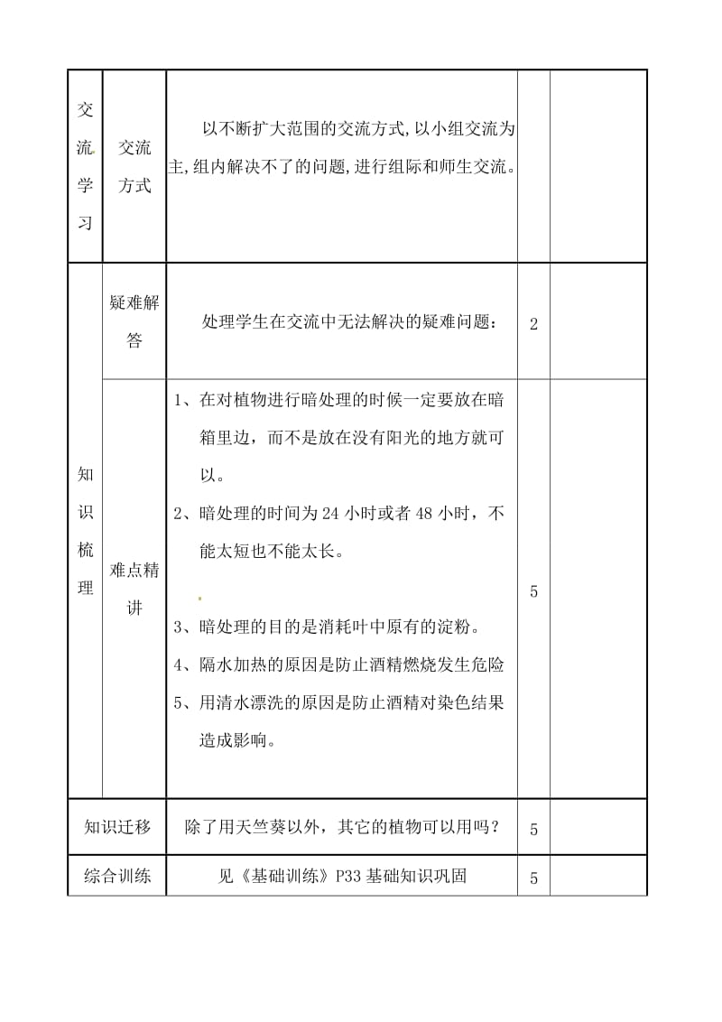 [精选类]山东省滨州市邹平实验中学七年级生物《光合作用》教案 新人教版.doc_第3页