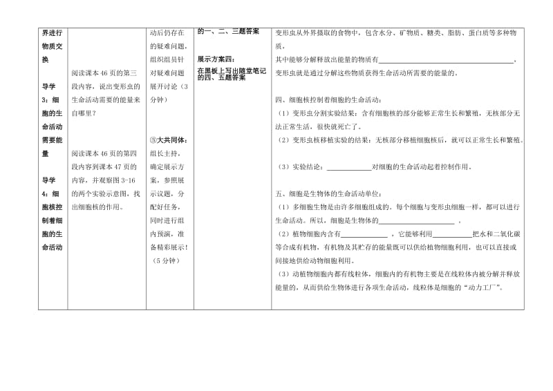 [精选类]安徽省广德县私立基安中学202x学年七年级生物上册 3.2 细胞是生命活动的单位导学案（无答案） 北师大版.doc_第2页