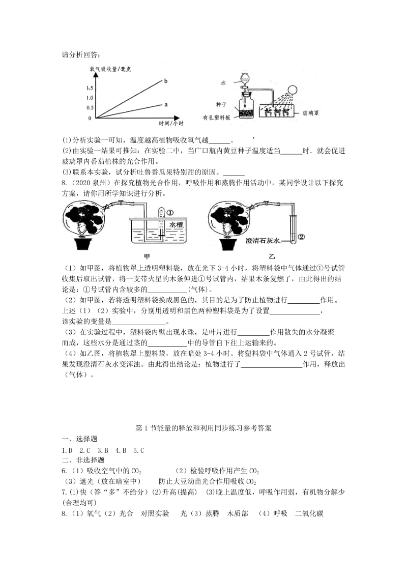 [精选类]七年级生物上册《能量的释放和利用》同步练习2 苏科版.doc_第2页