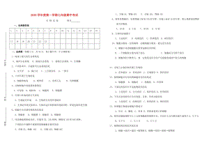 [精选类]七年级生物 第一学期期中考试试卷.doc