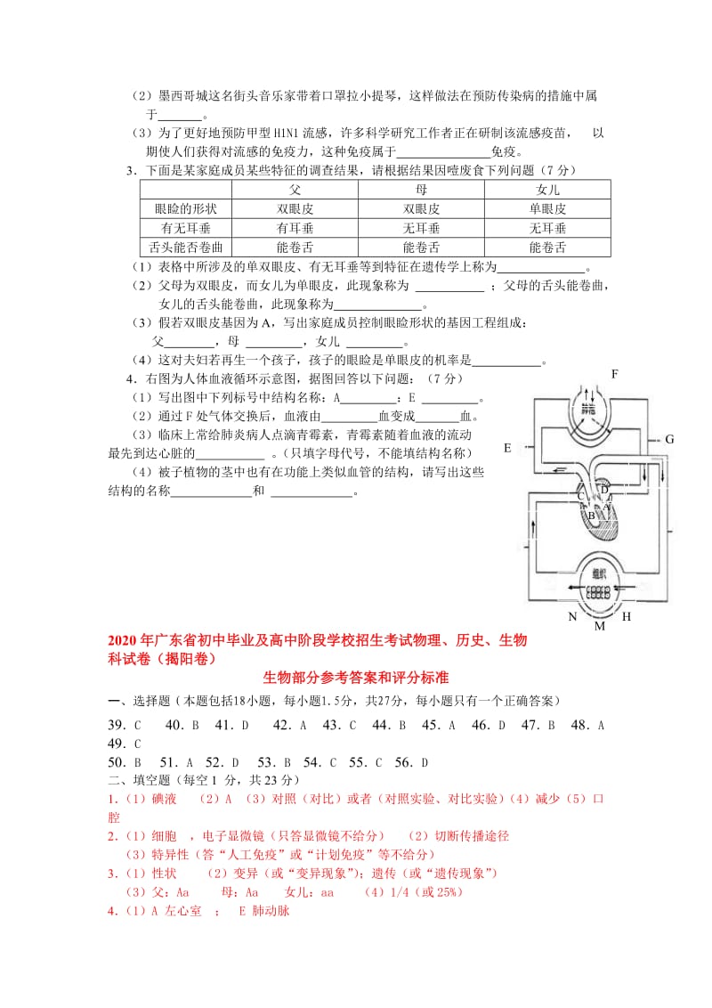 [精选类]202x年广东省初中毕业及高中阶段学校九年级生物科招生考试试题(揭阳卷)(WORD版 有答案).doc_第3页