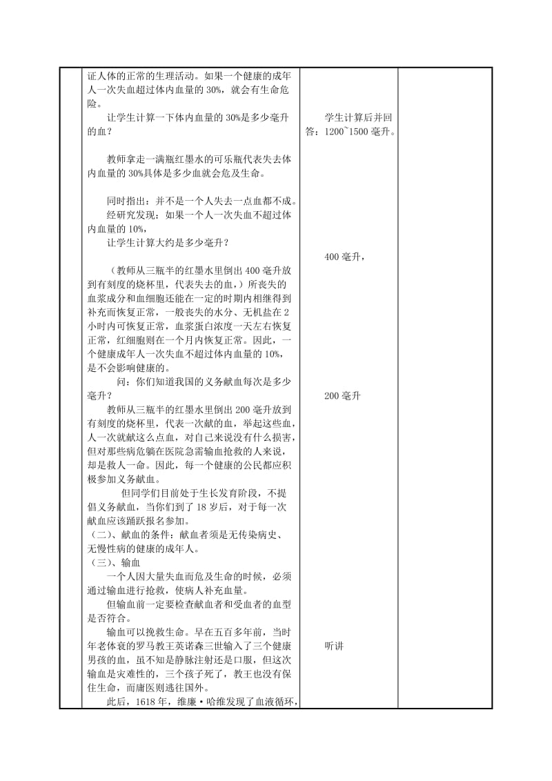 [精选类]八年级生物上册 14.1人体内物质的运输—血液（2）教案 苏科版.doc_第2页