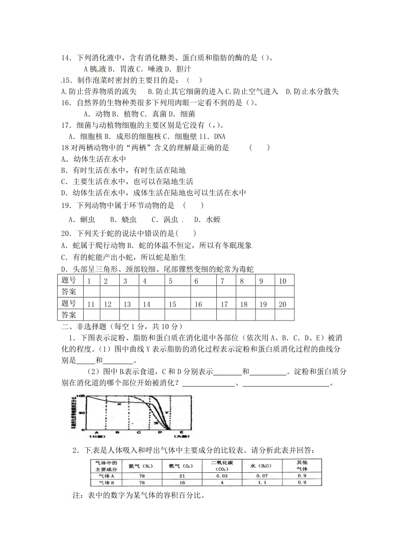 [精选类]四川省板桥学区202x学年八年级生物上学期第二次联考试题（无答案） 苏教版.doc_第2页