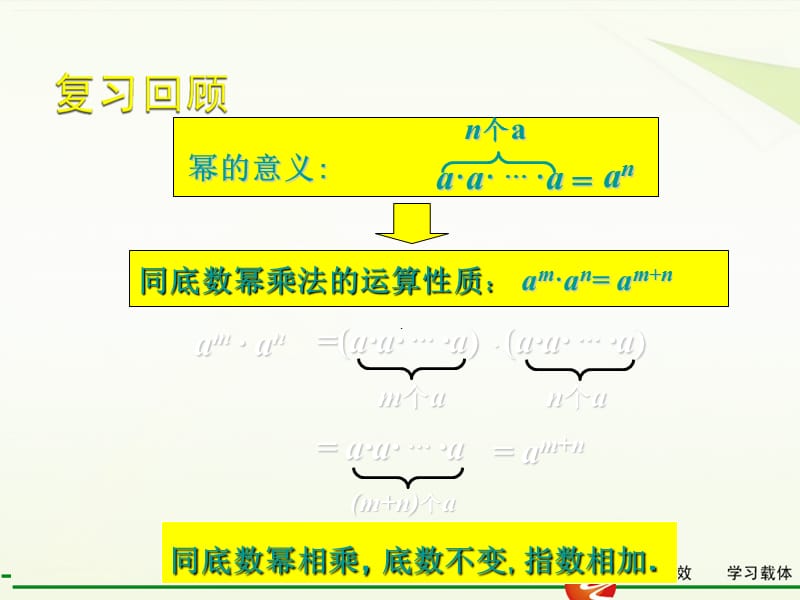 幂的乘方与积的乘方(一).ppt_第2页