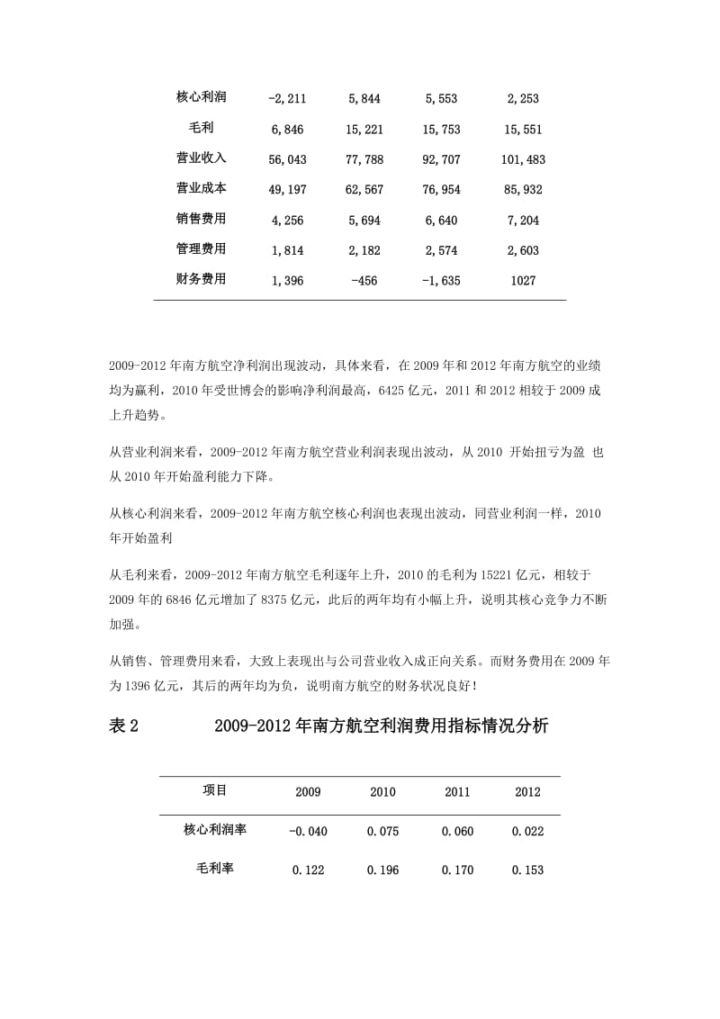 南方航空公司财务报表分析（Word）.docx_第2页