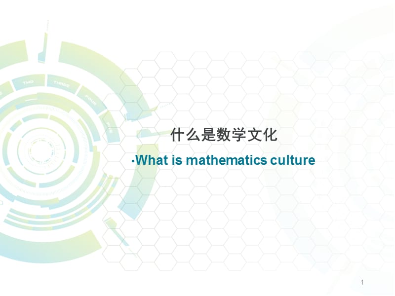 数学文化及在教学中的应用PPT课件.ppt_第1页