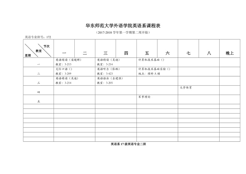 华东师范大学外语学院英语系课程表.doc_第2页