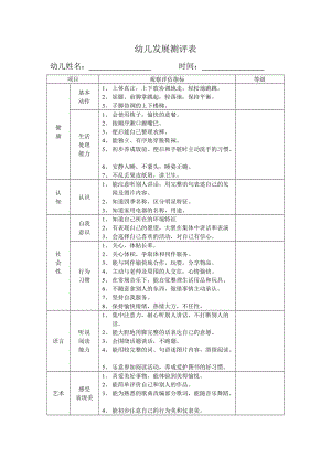 幼儿发展测评表.doc