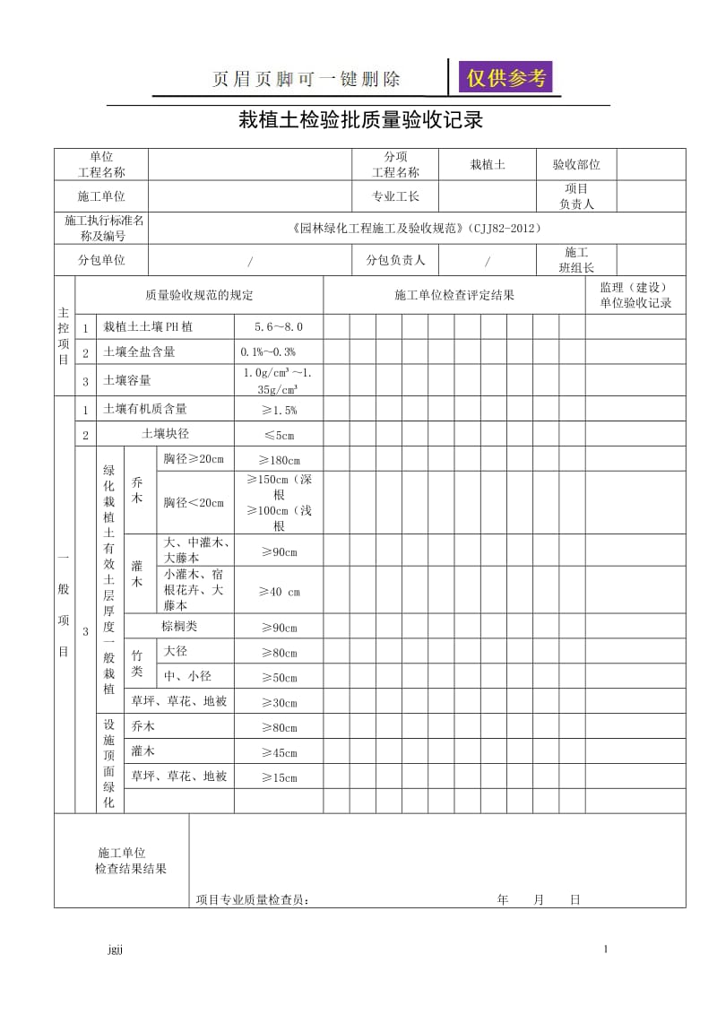 绿化工程部分检验批[文书荟萃].doc_第1页