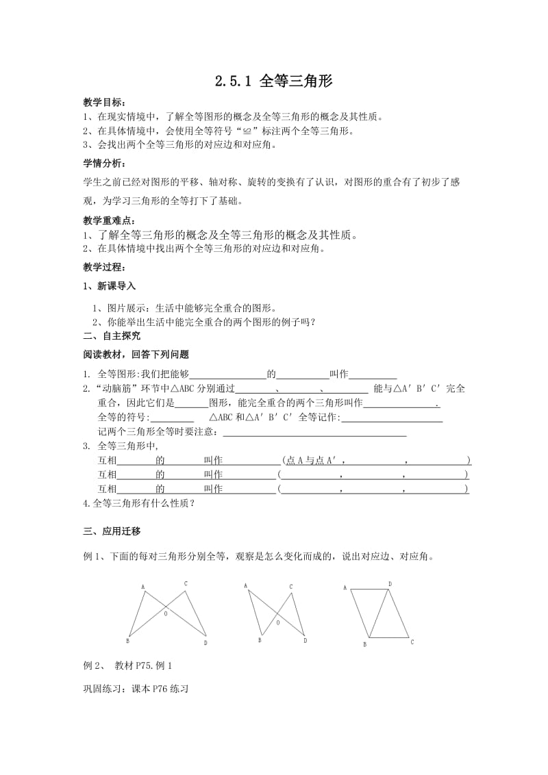 251全等三角形--教案.doc_第1页