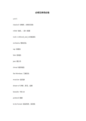 必修五单词必备MicrosoftWord97-2003文档.doc