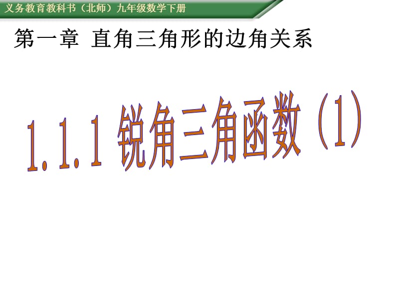 111锐角三角函数（1）.ppt_第1页