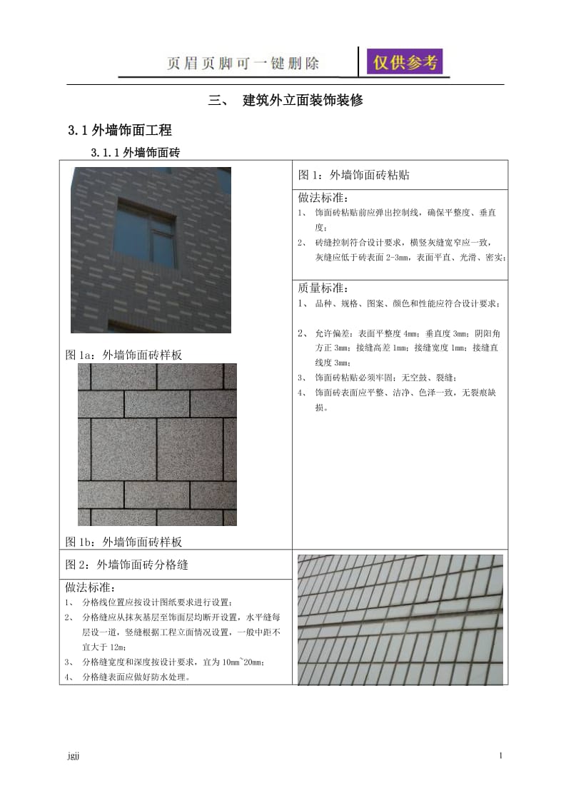 外立面装饰技术交底[资料研究].doc_第1页