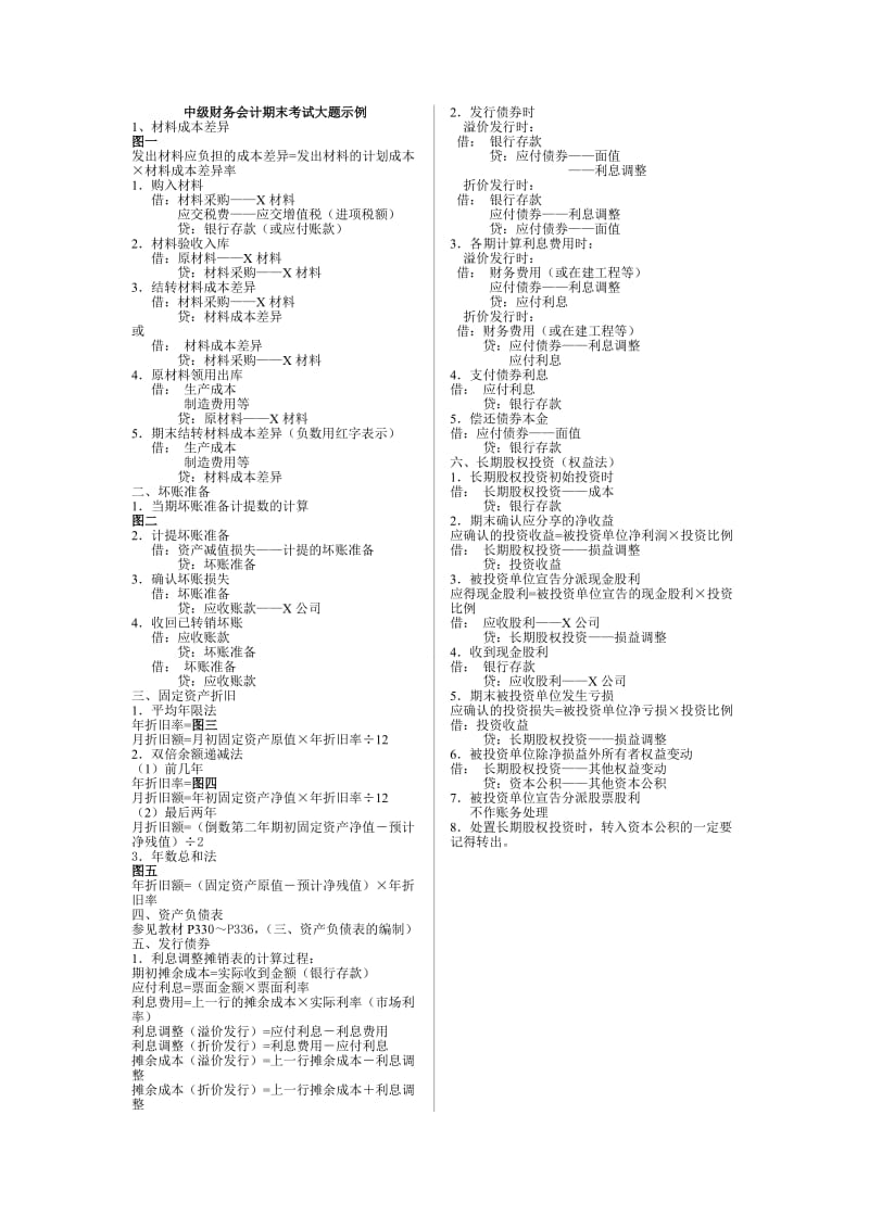 中级财务的会计分录.doc_第1页