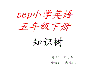 人教版pep五年级下册英语知识树.ppt