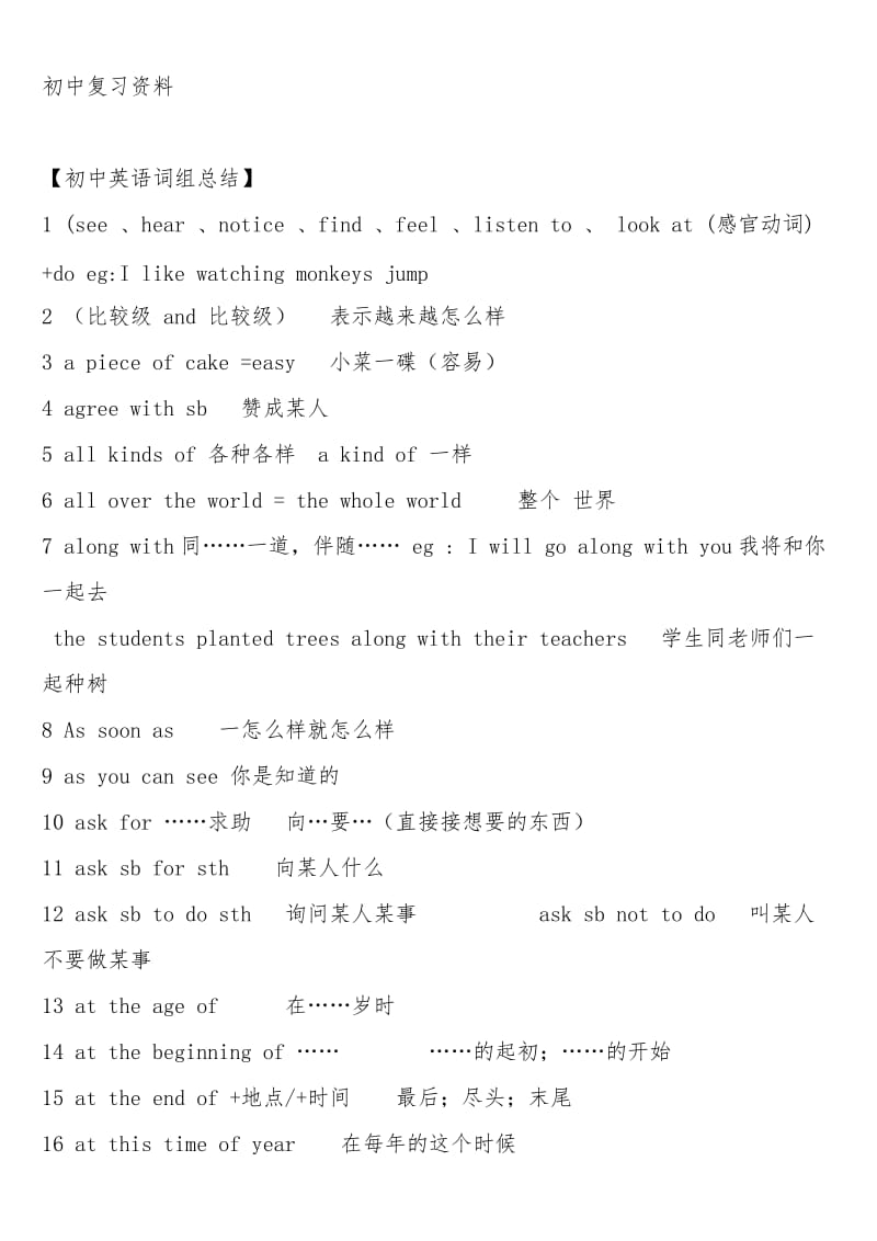 初中英语知识点总结A-Z.doc_第1页