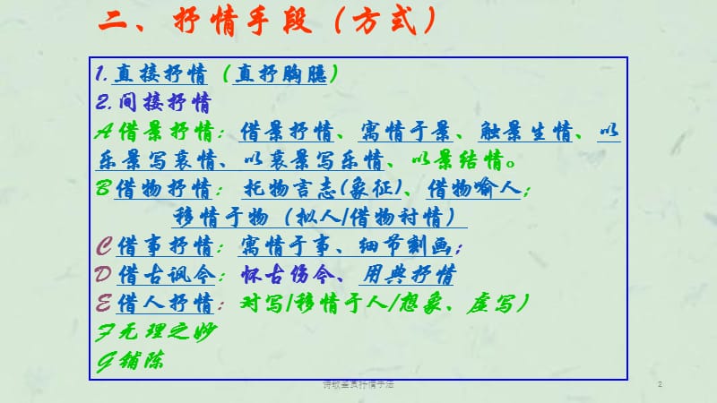 诗歌鉴赏抒情手法课件.ppt_第2页