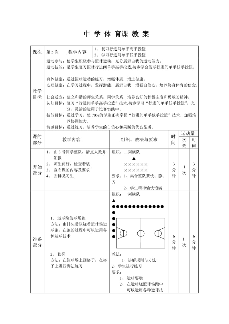 中学体育课教案.docx_第1页