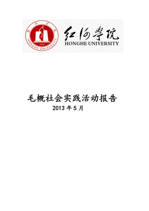 毛概社会实践活动报告.docx