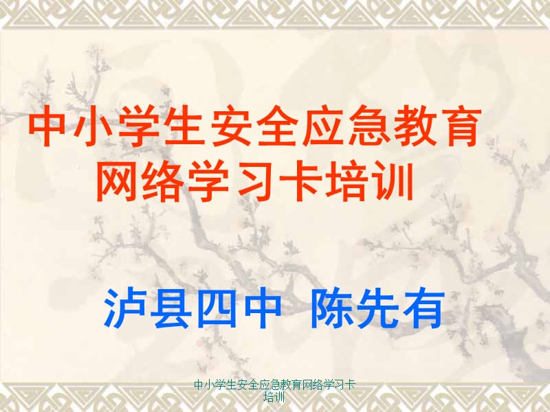 中小学生安全应急教育网络学习卡培训课件.ppt_第1页