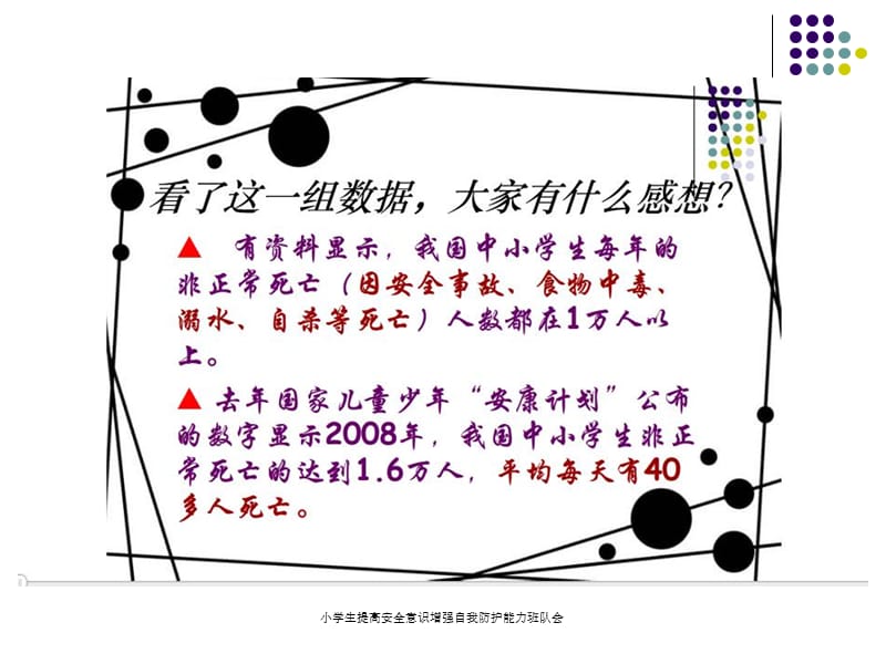 小学生提高安全意识增强自我防护能力班队会课件.ppt_第2页