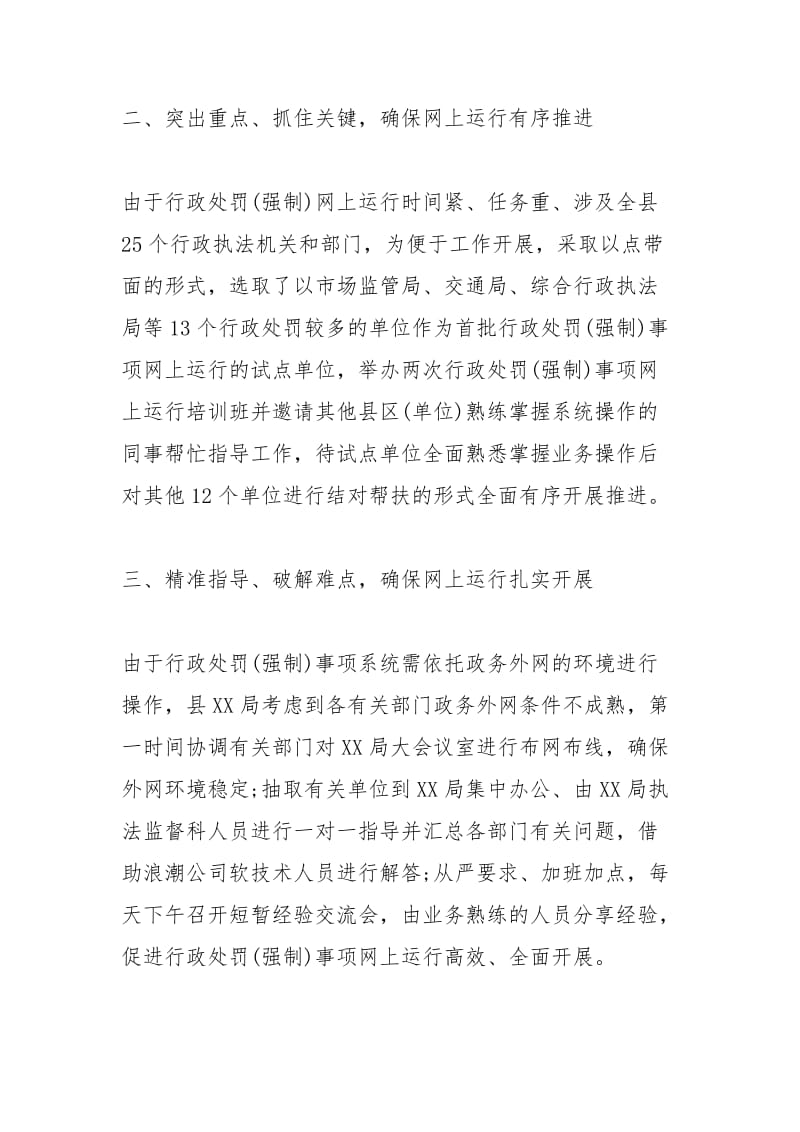 2021年分管副县长行政处罚强制网上运行会议上的经验交流.docx_第2页