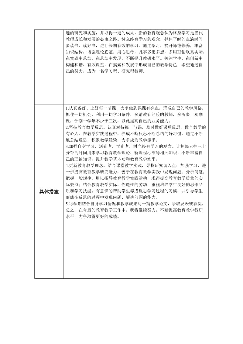 个人专业发展规划杨文辉.doc_第2页