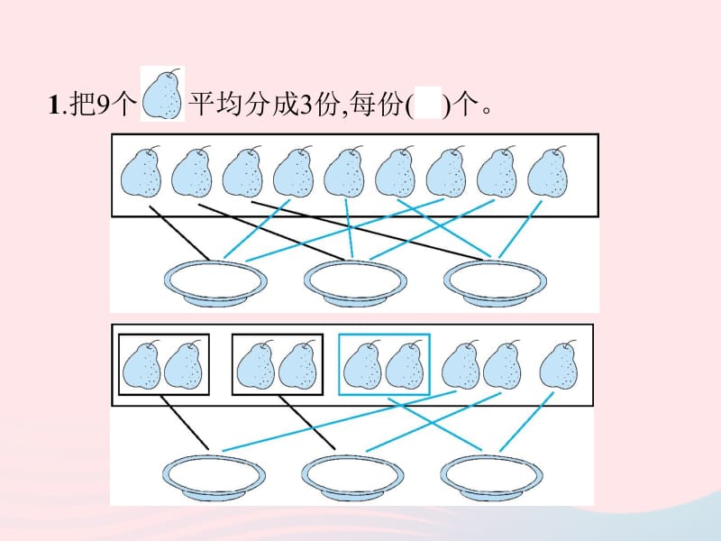 2020春二年级数学下册 2 表内除法（一）第2课时 平均分习题课件 新人教版.pptx_第2页