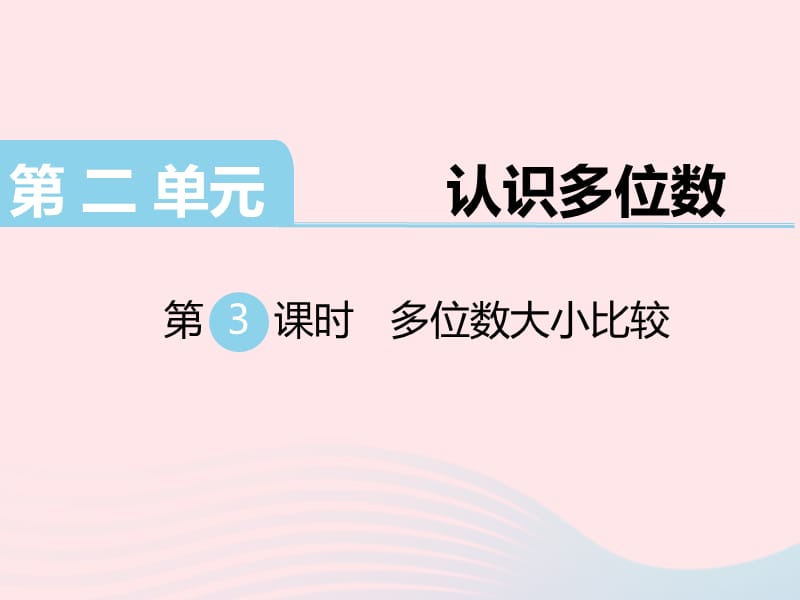 四年级数学下册 第二单元 认识多位数 第3课时 多位数大小比较教学课件 苏教版.ppt_第1页